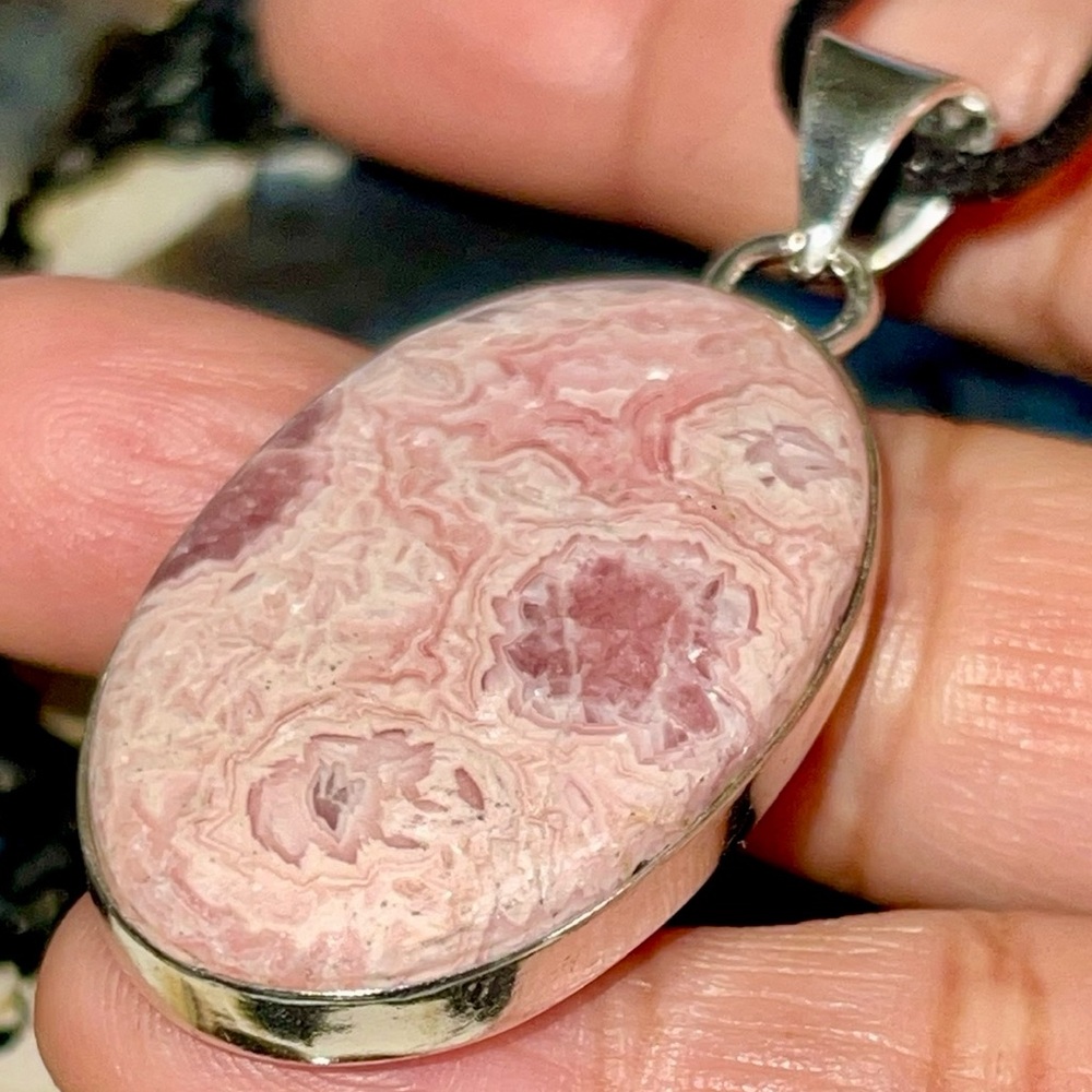 Pink Rhodochrosite Pendant 2”